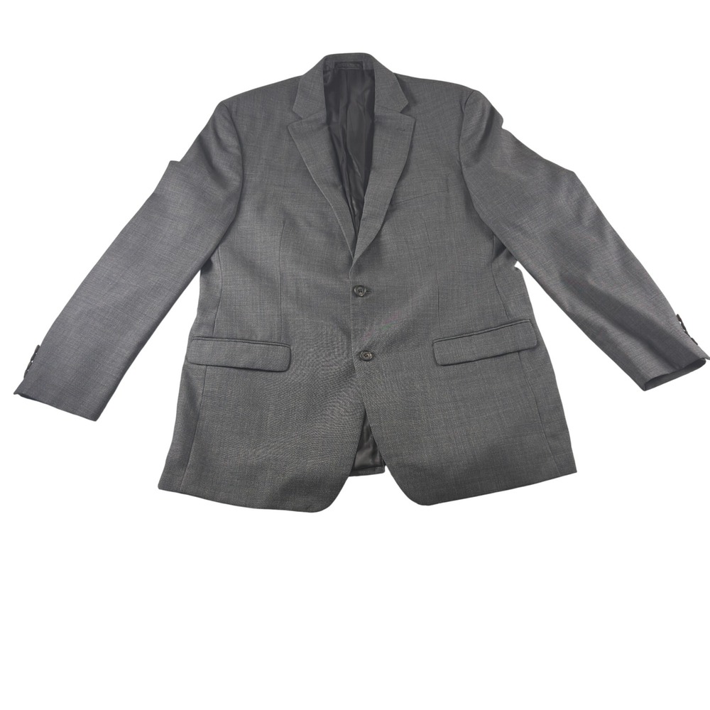Lauren Ralph Lauren Mens Wool Suit Jacket Blazer Charcoal Gray 44L 2-Button